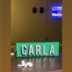 Custom Green Name Sign